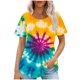 thumbnail image 1 of Tops de Ajuste Suelto para las Mujeres de Manga Corta Cuello Redondo Color Sólido, Estante de Imitación de Moda Casual, 1 of 8
