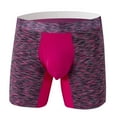 thumbnail image 1 of zbxnLI Men's Boxer Briefs Stretch Long Leg Compression Underwear Breathable Comfort Soft Underpants with Fly, 1 of 2