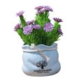 thumbnail image 2 of Plantas artificiales de margarita en jarrón de cerámica para fiestas y bodas Flor lila perfecl Flor de margarita artificial en maceta, 2 of 7