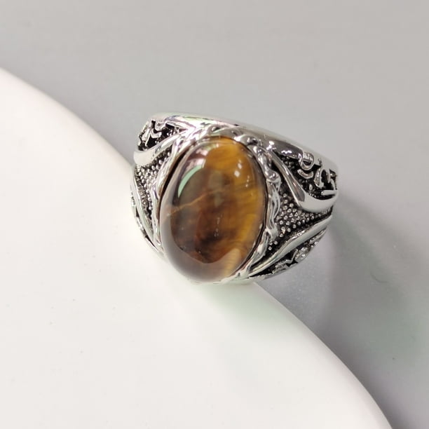 Tiger eye best sale stone men's ring