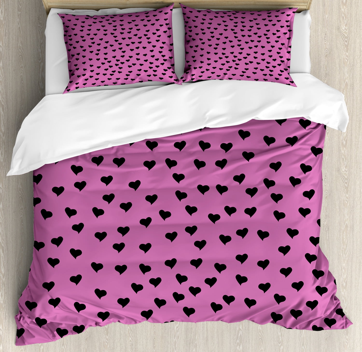 Hot Pink Duvet Cover Set Valentine S Day Inspired Black Mini