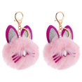 thumbnail image 1 of EeaseCA 2Pcs Cat Ear Key Chain Key Ring Pendant Car Bag Ornament Creative Keychain, 1 of 8