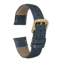 Uxcell Leather Watch Bands 16mm Classical Embossed Replacement Strap Elegant Vintage Watchband, Blue Gold