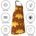 thumbnail image 5 of Kdxio Dinosaurs and Leaves Apron with Pockets Adjustable Kitchen Aprons for Men Women Waterproof Aprons for Cooking,Drawing,Crafting, Baking Household Cleaning, 5 of 8