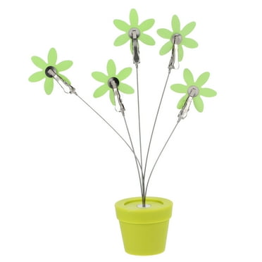 Flowerpot Photo Clip Flowerpot Photo Holder Plastic Tabletop Photo Clip Green