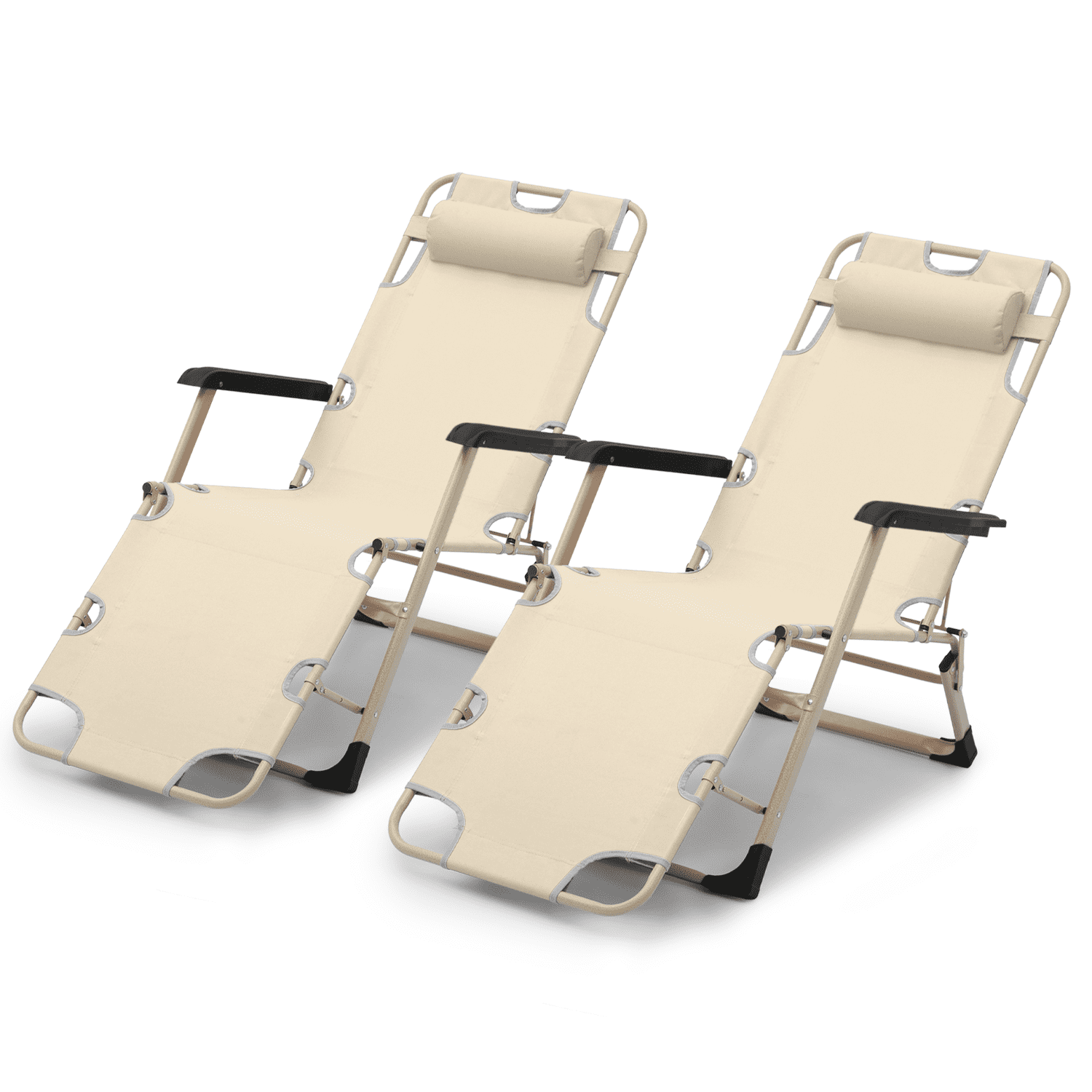 MoNiBloom 2Pcs Outdoor Zero Gravity Recliner Folding Reclining Lounge
