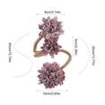 thumbnail image 3 of Linnome Faux Flower Jute Rope Curtain Tieback Handmade Bendable Fabric Flower Drape Holdback No Drill Decor for Living Room and Bedroom Boho Farmhouse Style 15.75x3.15in, 3 of 6