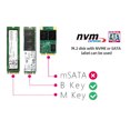 thumbnail image 2 of Tarjeta De Expansion Tarjeta adaptadora 2 en 1 M.2 NVMe SATA U.2 40Gbps SFF8639 para 2230/2242/2260/2280 SSD Ndcxsfigh  Para estrenar, 2 of 8