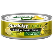 StarKist E.V.O.O. Solid Yellowfin Tuna in Extra Virgin Olive Oil, Lemon Dill, 4.5 oz Can