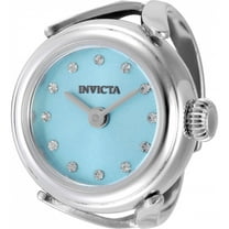 Invicta 49071 Women's Mini Quartz Blue Dial Crystal Ring Watch