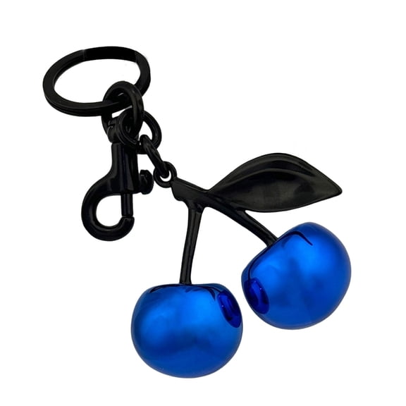 Aellinatey Stylish Cherry Bag Decoration Unique Blue Cherry Purse Charm For Trendy Looks