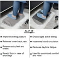 thumbnail image 6 of Ergonomic Foot Rest Footrest Cushion Under Desk with High Rebound Ergonomic Foam Non-Slip Half-Cylinder Footstool Footrest Ottoman for Home Office Desk Airplane Travel (Grey), 6 of 8