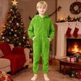 thumbnail image 6 of XAOFW Girls Romper Long Sleeve Zip Up Fuzzy Thickened Pajama Cozy Lined Jumpsuit Toddler Kids Fall Winter Casual Breathable Onesie, 6 of 7
