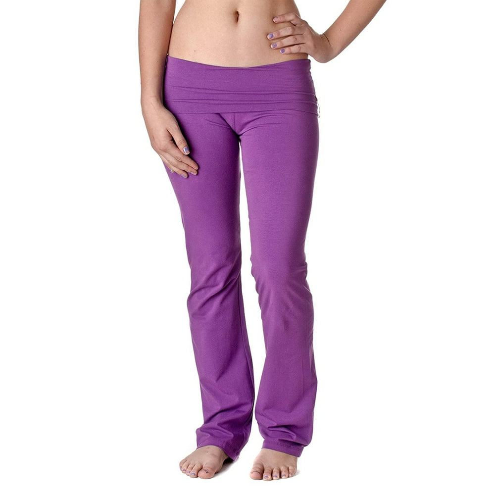 Basic Fashions Casual Active Basic Women's Slimming Foldover Bootleg