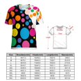 thumbnail image 2 of Colorful Dots Women T-Shirt Classic O Neck T-Shirts Short-Sleeve Trendy Animal Print Design Tshirt Casual Clothing, 2 of 5