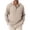 Beige, variant on YODETEY Men's Long Sleeve Casual Cotton Button Down Shirt, Solid Collar Dress Shirts with Chest Pocket,Size S-3XL