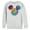 White, variant on Men's Mickey & Friends Rainbow Tie-Dye Mickey Mouse Logo Sweatshirt Athletic Heather Medium