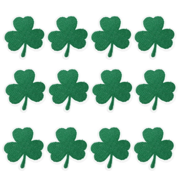 Raindrops Shamrock Shaped Patches Embroidery Appliques for Clothes DIY Projects