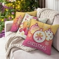 thumbnail image 6 of Christmas Ghost Skeleton Decorative Throw Pillow Covers 18 x 18 Set of 4, Pastel Xmas Tree Ball Believe Porch Patio Outdoor Pillowcase, Winter Holiday Sofa Couch Cushion Case Home Decor, 6 of 6