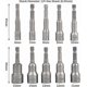 thumbnail image 3 of Hex Socket Set - 10 Pieces Magnetic Adapter for Impact Driver, 6-15mm Size Range, 1/4 Inch Drive Tool-Compatible Wrench Accessory Collection, 3 of 5