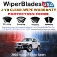 thumbnail image 2 of 2002 Isuzu Rodeo Sport Beam Wiper Blades Wipers w/2yr Warranty (Set of 3) w/Rear Wiper (WiperBladesUSA), 2 of 5