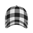 thumbnail image 2 of Naloa Original Classic Low Profile Hat Men Women Baseball Cap Dad Hat Adjustable Unconstructed White And Black Plaid Print Cap, 2 of 9