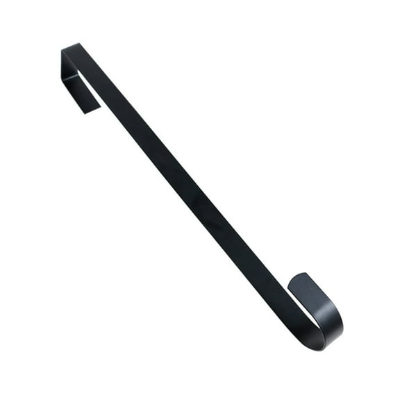 Wreath Hanger for Front Door,Metal Over The Door Single Hook - 28cm black hook