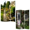 thumbnail image 3 of 1" x 48" x 72" Multi Color Wood Canvas English Garden  Screen, 3 of 3