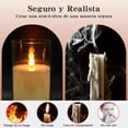 thumbnail image 3 of Recargable Velas Led Sin Llama, plastico Realista Velas de Pilar Sin Llama con Control Remoto, 3pcs Velas Electricas para San Valentín, Navidad, Halloween, Cumpleaños, Hogar Festivales Decoración, 3 of 7