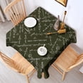 thumbnail image 2 of Math Equations Math Symbols Black Pattern Square Tablecloth,Waterproof Square Table Cover,Wipeable Spillproof Washable Table Cover for Home Kitchen Party Decor 60"x60"(152x152cm), 2 of 6