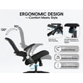 thumbnail image 4 of Silla de oficina TRALT ergonómica con respaldo de 150 kg, color negro, 4 of 8