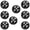 Black Steel ball model, variant on Yihuala Stick On Triple Ball Bearing Casters Tool Less Installation For Home Furniture Kitchen Appliances 8pcs