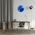 thumbnail image 7 of Blue Wall Clock Battery Operated 14 Inch Modern Wall Clock Non Ticking Glass Clock for Living Room Kitchen Home Office, 7 of 7