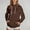 Brown, variant on Everyday Wear High Collar Hoodie for Women with Front Pockets Casual Luxe Knit Top for Daily White L