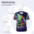 thumbnail image 4 of Daiia Howling Wolf Mens Baseball Jersey Button Down Shirts Short Sleeve Sports Uniforms-Large, 4 of 9