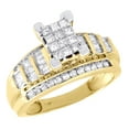 thumbnail image 6 of Diamond Engagement Ring Ladies 10K White Gold Princess Cut 0.90 Tcw., 6 of 10