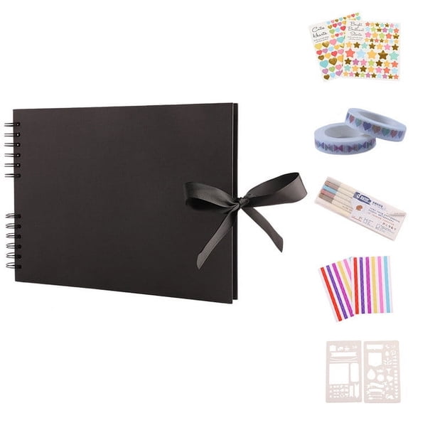 Álbum de fotos DIY con lazo horizontal, juego de almacenamiento, caja de regalo, álbum con ventana de 6 ml