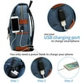 thumbnail image 3 of KAIYANG Mochila vintage para computadora portátil con puerto de carga USB, mochila de negocios delgada y resistente al desgarro que se adapta a una computadora portátil de hasta 15,6 pulgadas, azul, 3 of 5
