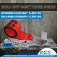 thumbnail image 2 of 10 Pack USA 4" x 5' Roll Off Container Winch Strap w/ Large Flat Hook for Truck, 2 of 5