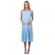thumbnail image 1 of Vestido Maternidad Largo Rayón Fresco Vestido Embarazo Verano Casual Juvenil Amplio Color Azul Cielo, 1 of 3