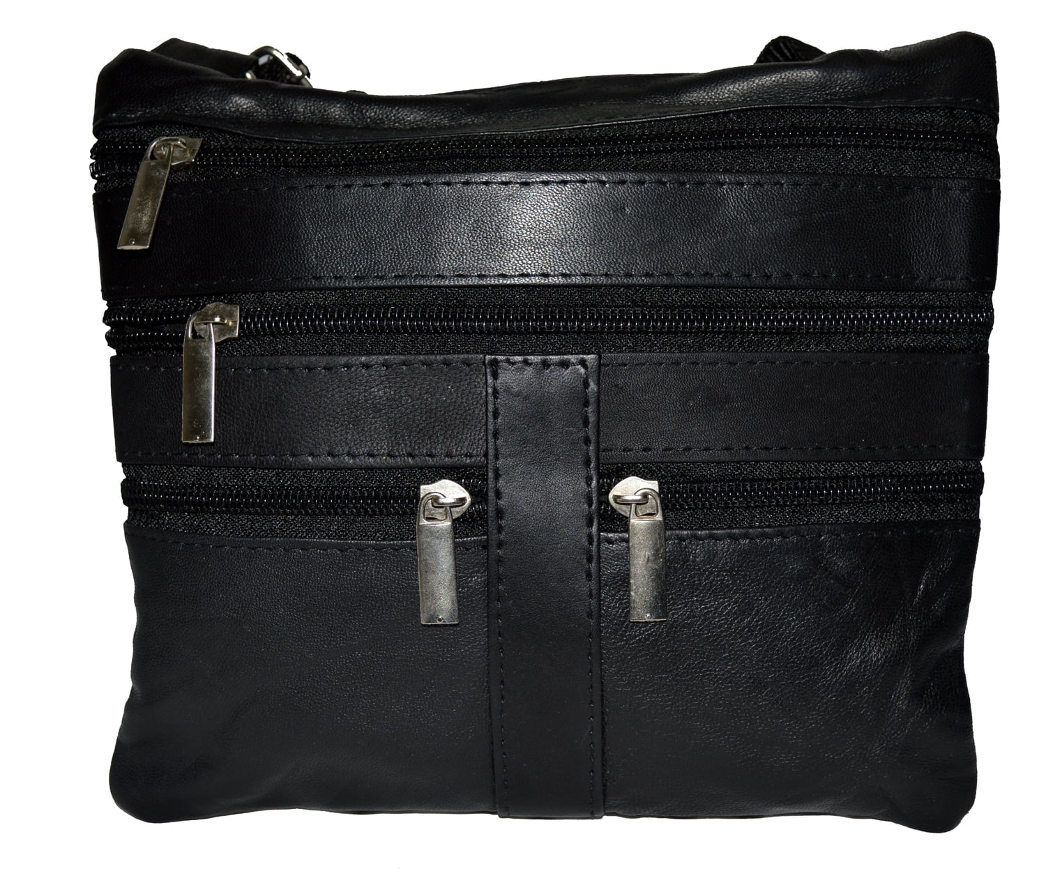 Leatherboss - Soft Leather Cross Body Bag Purse Shoulder Bag 5 Pocket Organizer Handbag Travel ...