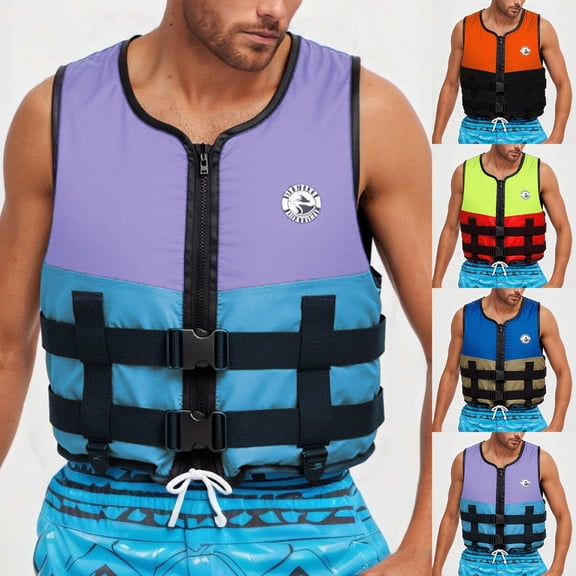 Life Jacket for Adults - USCG Approved Life Vest for Women & Men, Lightweight Flexible Watersports Vest for Boating, Wakeboarding, Kayaking & Jet Skiing