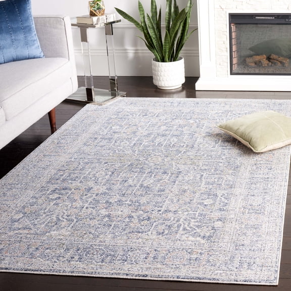 Safavieh Hunter Kelsey Abstract Polyester Area Rug, Ivory/Dark Gray/Sage, 5'3" x 7'6"