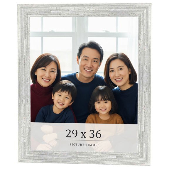 29x36 Frame White Real Wood Picture Frame Width 1.5 inches | Interior Frame Depth 0.5 inches | Barn
