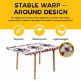 thumbnail image 4 of Independence Day Table Cloths for 4 Foot Rectangle Tables, Farmhouse Texas Star Wooden Grain Patio Waterproof Elastic Fitted Tablecloths, Washable Rectangular Table Cover for Camping, 4 of 8