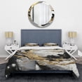 thumbnail image 3 of Designart "Enigmatic Awakening I" Abstract Bedding Covert Set - Modern Black Bed Set With 1 Shams, 3 of 6
