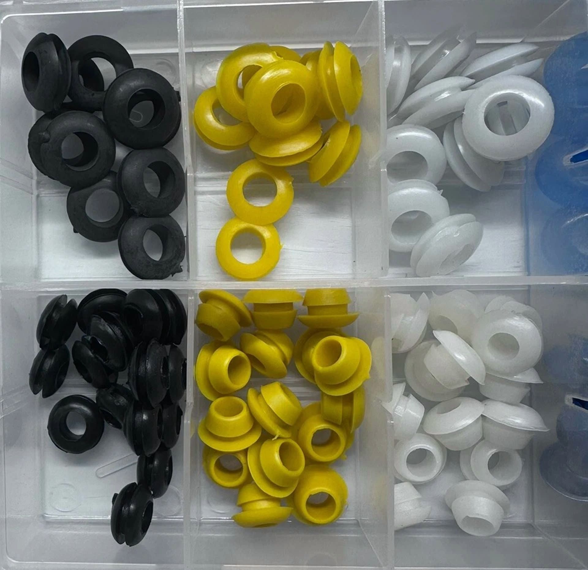 CIRCLE- 150Pc Goliath Industrial Multi-Color Rubber Grommet Assortment Kit - Mcrg150