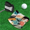 thumbnail image 5 of Haosy Hand Drawn Brush Strokes Golf Mallet Putter Cover Strong Magnetic Leather Golf Club Headcover Closure, 5 of 7