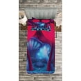 thumbnail image 3 of Ambesonne Forest Quilted Bedspread Set 2 Pcs, Mushrooms Vibrant Colors, Twin Size, Blue Red, 3 of 3