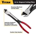 thumbnail image 3 of Pinzas de corte diagonal Titan 60780 de 28 cm de largo, 3 of 6